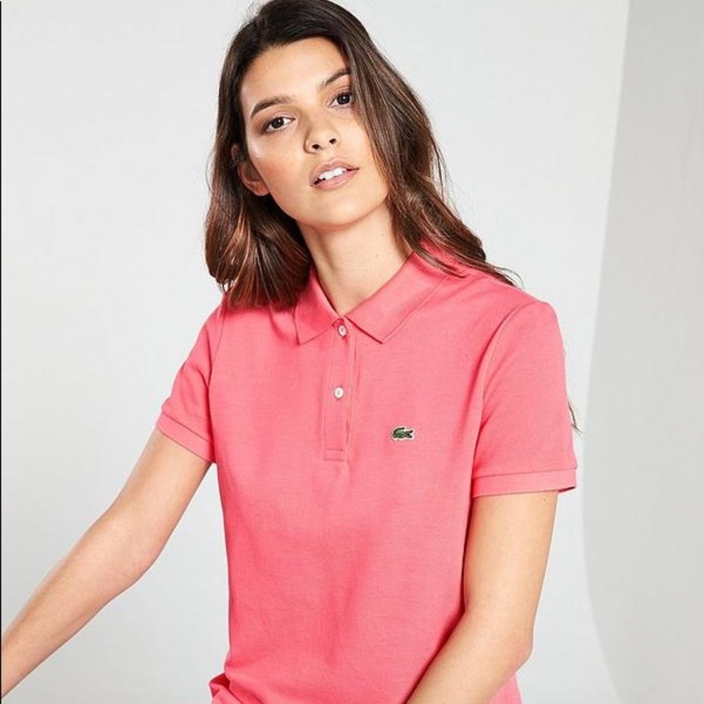 Authentic Lacoste classic pique polo in pink
